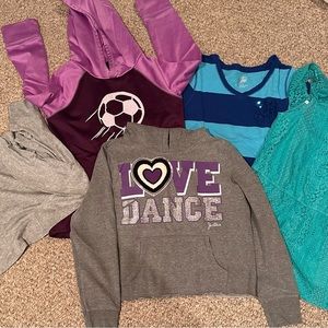 Justice slightly worn 10-12 girls clothes sold together